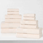Eco-Friendly Ring-Spun Cotton 12-Piece Towel Set