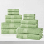 Eco-Friendly Ring-Spun Cotton 12-Piece Towel Set