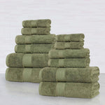 Superior Oregon Organic Cotton Medium Weight Solid 12-Piece Towel Set