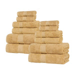 Superior Oregon Organic Cotton Medium Weight Solid 12-Piece Towel Set