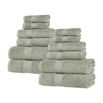 Superior Oregon Organic Cotton Medium Weight Solid 12-Piece Towel Set