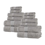 Superior Oregon Organic Cotton Medium Weight Solid 12-Piece Towel Set