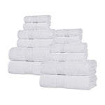 Superior Oregon Organic Cotton Medium Weight Solid 12-Piece Towel Set