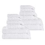 Rolla Cotton Geometric Jacquard Absorbent 12 Piece Towel Set