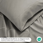Superior 1500 Thread Count Cotton Marrow Stitch Solid Pillowcase Set