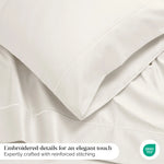 Superior 1500 Thread Count Cotton Marrow Stitch Solid Pillowcase Set