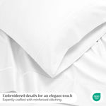 Superior 1500 Thread Count Cotton Marrow Stitch Solid Pillowcase Set
