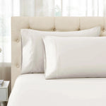Superior 1500 Thread Count Cotton Marrow Stitch Solid Pillowcase Set
