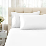 Superior 1500 Thread Count Cotton Marrow Stitch Solid Pillowcase Set