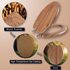 Elongated Toilet Seat Molded Wood Toilet Seat with Zinc Alloy Hinges, Easy to Install Also Easy to Clean, Anti-Pinch Wooden Toilet Seat by  (Elongated, Natural)