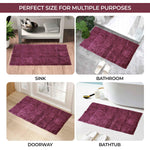 Superior 2 Piece Cotton Checkered Solid Non Slip Bath Rug Set