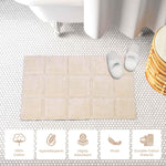 Superior 2 Piece Cotton Checkered Solid Non Slip Bath Rug Set
