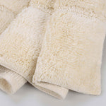 Superior 2 Piece Cotton Checkered Solid Non Slip Bath Rug Set