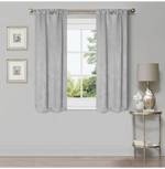 Blackout Window Curtains Wave Geometric Room Darkening Washable Set of 2