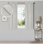 Blackout Window Curtains Wave Geometric Room Darkening Washable Set of 2