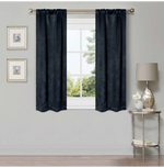 Blackout Window Curtains Wave Geometric Room Darkening Washable Set of 2