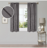 Blackout Window Curtains Wave Geometric Room Darkening Washable Set of 2