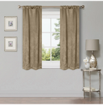 Blackout Window Curtains Wave Geometric Room Darkening Washable Set of 2