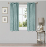 Blackout Window Curtains Wave Geometric Room Darkening Washable Set of 2