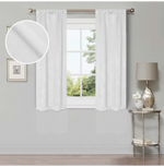 Blackout Window Curtains Wave Geometric Room Darkening Washable Set of 2