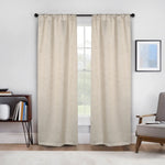 Senna Textured Woven Blackout 2-Piece Curtain Panel Set – Room Darkening Window Drapes