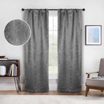 Senna Textured Woven Blackout 2-Piece Curtain Panel Set – Room Darkening Window Drapes