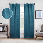 Senna Textured Woven Blackout 2-Piece Curtain Panel Set – Room Darkening Window Drapes