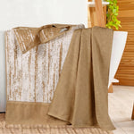 Lodie Cotton Jacquard Solid and Two-Toned Bath Sheet Set of 2