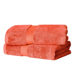 Egyptian Cotton Bath Towels Plush Absorbent Set of 2 - Madeline