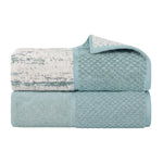 Lodie Cotton Jacquard Solid and Two-Toned Bath Sheet Set of 2