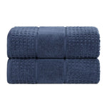 Superior Napa Zero Twist Cotton Waffle Honeycomb Bath Sheet Set of 2