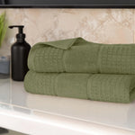 Superior Napa Zero Twist Cotton Waffle Honeycomb Bath Sheet Set of 2