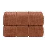 Superior Napa Zero Twist Cotton Waffle Honeycomb Bath Sheet Set of 2