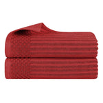 Superior Ribbed Textured Cotton Bath Sheet Ultra-Absorbent Towel Set