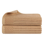 Superior Ribbed Textured Cotton Bath Sheet Ultra-Absorbent Towel Set
