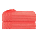 Superior Ribbed Textured Cotton Bath Sheet Ultra-Absorbent Towel Set