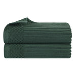 Superior Ribbed Textured Cotton Bath Sheet Ultra-Absorbent Towel Set