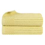 Superior Ribbed Textured Cotton Bath Sheet Ultra-Absorbent Towel Set