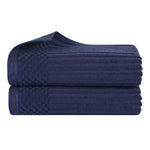 Superior Ribbed Textured Cotton Bath Sheet Ultra-Absorbent Towel Set