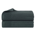 Superior Ribbed Textured Cotton Bath Sheet Ultra-Absorbent Towel Set