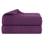Superior Ribbed Textured Cotton Bath Sheet Ultra-Absorbent Towel Set