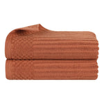 Superior Ribbed Textured Cotton Bath Sheet Ultra-Absorbent Towel Set