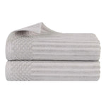 Superior Ribbed Textured Cotton Bath Sheet Ultra-Absorbent Towel Set