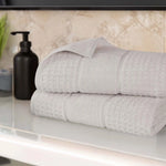 Superior Napa Zero Twist Cotton Waffle Honeycomb Bath Sheet Set of 2