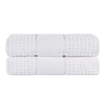 Superior Napa Zero Twist Cotton Waffle Honeycomb Bath Sheet Set of 2