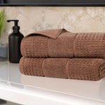 Superior Napa Zero Twist Cotton Waffle Honeycomb Bath Sheet Set of 2