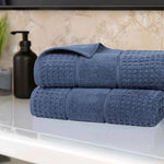 Superior Napa Zero Twist Cotton Waffle Honeycomb Bath Sheet Set of 2