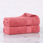 Superior Egyptian Cotton Dobby Border 2 Piece Bath Sheet Set