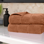 Superior Napa Zero Twist Cotton Waffle Honeycomb Bath Sheet Set of 2