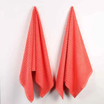 Superior Ribbed Textured Cotton Bath Sheet Ultra-Absorbent Towel Set